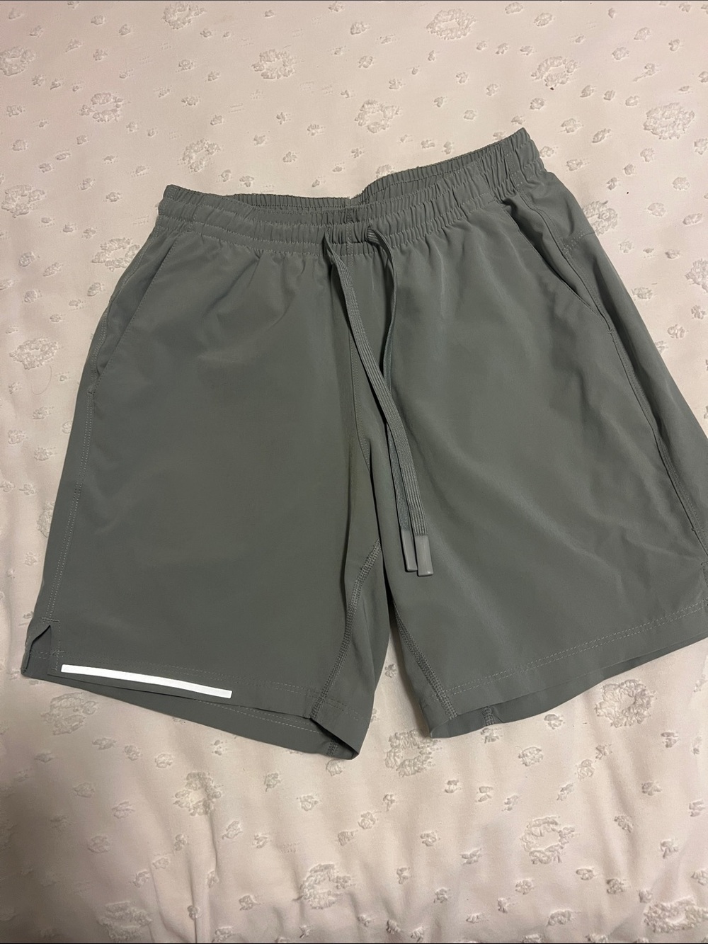 Bear Bottoms 7 inch SMALLMen's Athletic Drawcord Performance Shorts - Slate Gray